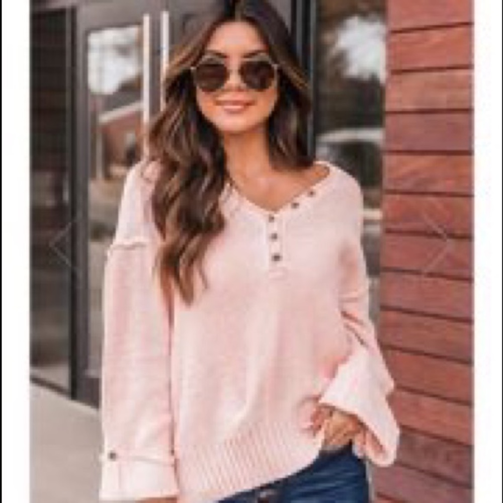 Pinklily Blush Henley sweater